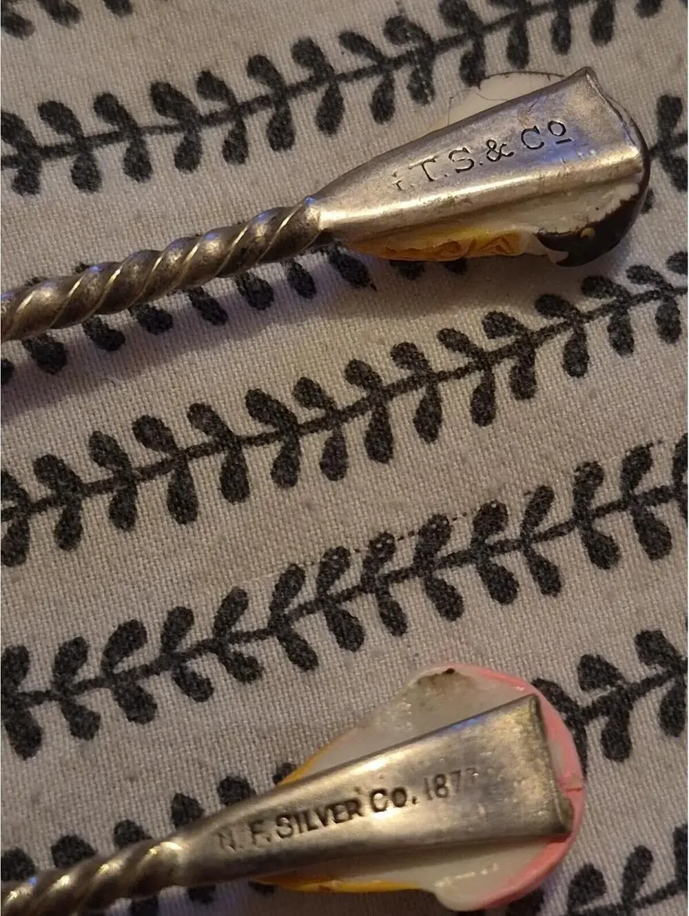 Vintage GTS & Co Silver Spoon Twisted Handle Ice Cream Cone Spoon 3.5